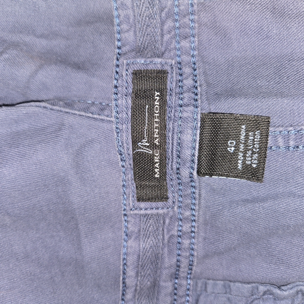 Marc Anthony Blue Flat Front Shorts